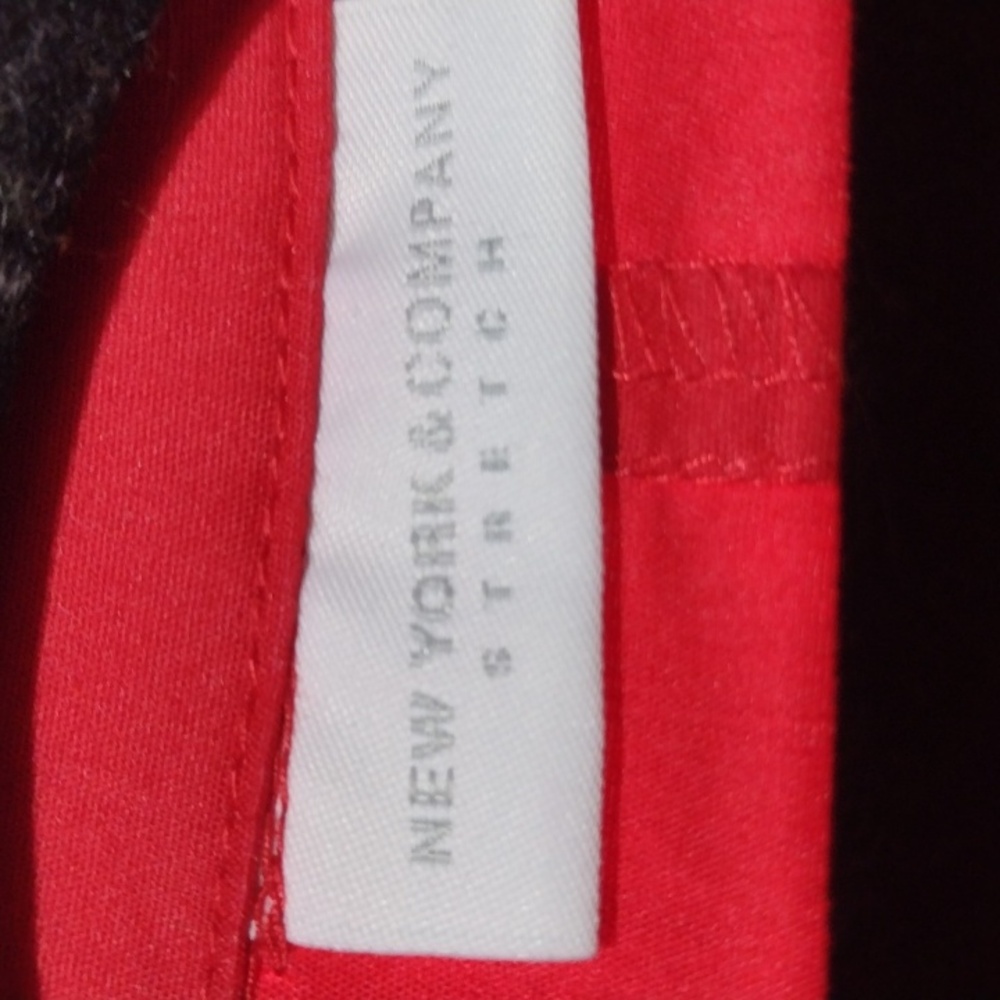 New York & Company Red Button-Front Midi Dress - Picture 4 of 7